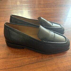 Madewell Bennie Loafer Smooth Leather Black Slip On Womens Size 6 Fits Sz 7